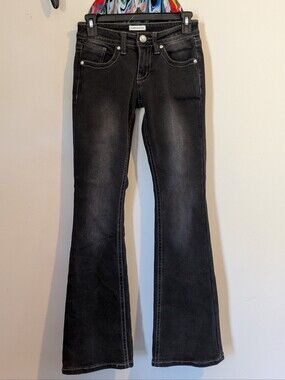 Fire & Rain Jeans Size 1  Black, Dark Wash Denim Embellished Pockets